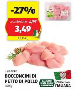 ALDI Il podere bocconcini di petto di pollo offerta