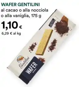 Coop Wafer gentilini al cacao o alla nocciola o alla vaniglia, offerta