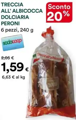 Coop Treccia all'albicocca dolciaria peroni offerta