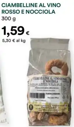 Coop Ciambelline al vino rosso e nocciola offerta