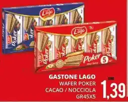 Mazzeo Giocattoli Gastone lago euro wafer poker cacao/nocciola offerta
