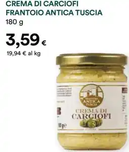 Coop Crema di carciofi frantoio antica tuscia offerta