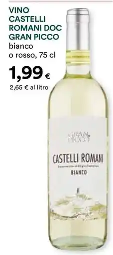 Coop Castelli romani doc gran picco bianco o rosso, offerta