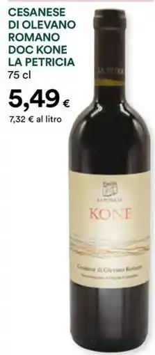 Coop Cesanese di olevano romano doc kone la petricia offerta