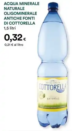 Coop Acqua minerale naturale oligominerale antiche fonti di cottorella offerta