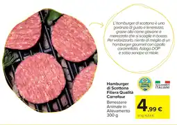 Carrefour Market Hamburger di Scottona Filiera Qualità Carrefour offerta