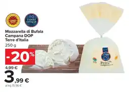 Carrefour Market Mozzarella di Bufala Campana DOP Terre d'Italia offerta