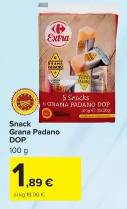Carrefour Market Snack Grana Padano DOP offerta
