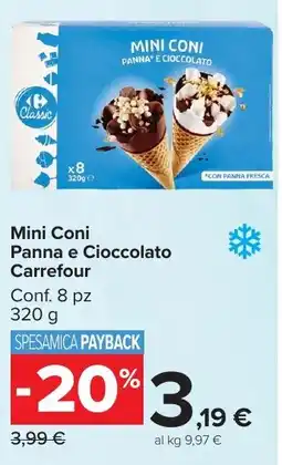 Carrefour Market Mini Coni Panna e Cioccolato Carrefour offerta
