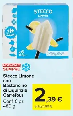 Carrefour Market Stecco Limone con Bastoncino di Liquirizia Carrefour offerta
