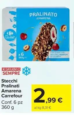 Carrefour Market Stecchi Pralinati Amarena Carrefour offerta