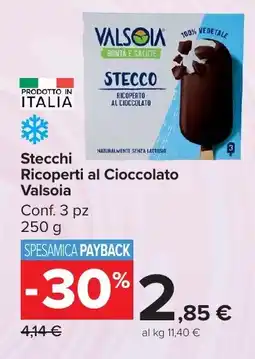 Carrefour Market Stecchi Ricoperti al Cioccolato Valsoia offerta