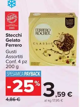 Carrefour Market Stecchi Gelato Ferrero offerta