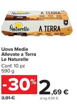 Carrefour Market Uova Medie Allevate a Terra Le Naturelle offerta