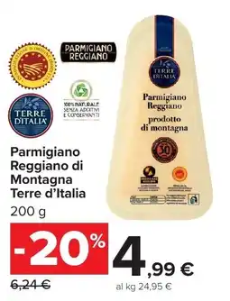 Carrefour Market Parmigiano Reggiano di Montagna Terre d'Italia offerta