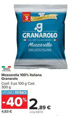 Carrefour Market Mozzarella 100% Italiana Granarolo offerta