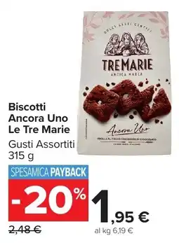 Carrefour Market Biscotti Ancora Uno Le Tre Marie offerta