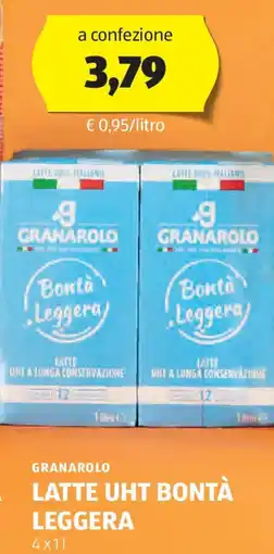 ALDI Granarolo latte uht bontà leggera offerta
