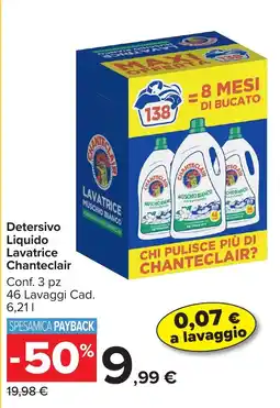 Carrefour Market Detersivo Liquido Lavatrice Chanteclair offerta