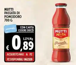 Gourmet Déco Mutti passata di pomodoro offerta