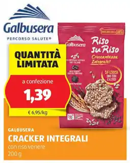 ALDI Galbusera cracker integrali offerta