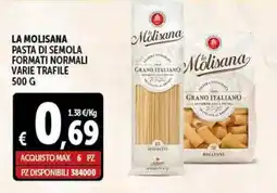 Gourmet Déco La molisana pasta di semola formati normali varie trafile offerta