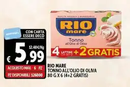Gourmet Déco Rio mare tonno all'olio di oliva offerta