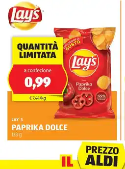 ALDI Lays paprika dolce offerta