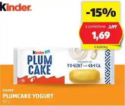 ALDI Kinder plumcake yogurt offerta