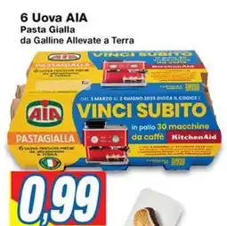 Prix Quality 6 Uova AIA Pasta Gialla da Galline Allevate a Terra offerta