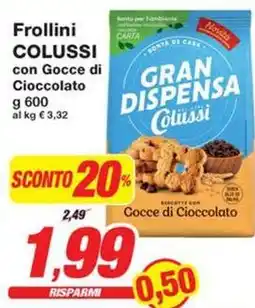 Frollini COLUSSI con Gocce di Cioccolato