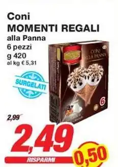 Prix Quality Coni MOMENTI REGALI alla Panna offerta