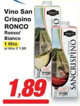 Prix Quality Vino San Crispino RONCO Rosso/ Bianco offerta