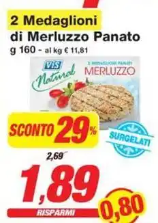 Prix Quality 2 Medaglioni di Merluzzo Panato offerta