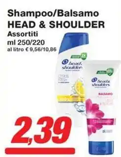Prix Quality Shampoo/Balsamo HEAD & SHOULDER offerta