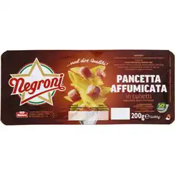 Ipercoop PANCETTA A CUBETTI NEGRONI offerta