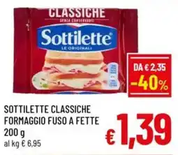 A&O Sottilette classiche formaggio fuso a fette offerta
