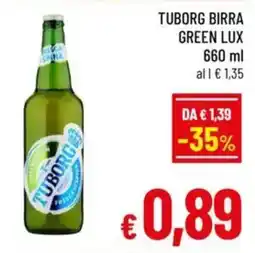 A&O Tuborg birra green lux offerta