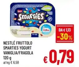 A&O Nestlé fruttolo smarties yogurt vaniglia/fragola offerta