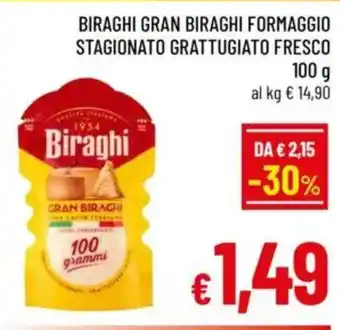 A&O Biraghi gran biraghi formaggio stagionato grattugiato fresco offerta
