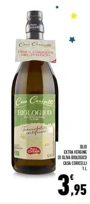 Conad Casa Coricelli Olio Extra Vergine di Oliva Biologico 1L offerta