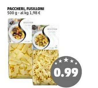Paccheri, fusilloni