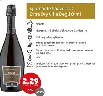 PENNY Villa degli olmi spumante soave doc extra dry offerta