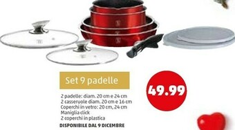 PENNY Set 9 padelle offerta