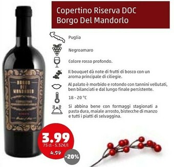 Borgo del mandorlo copertino riserva doc