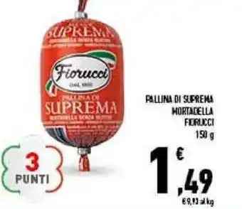 Conad Fiorucci Pallina di Suprema Mortadella 150g offerta