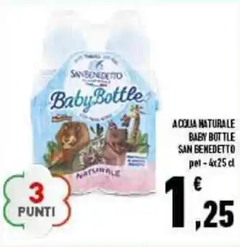 Conad San Benedetto Acqua Naturale Baby Bottle pet - 4x25 cl offerta