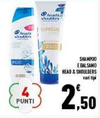 Conad Head & Shoulders Shampoo e Balsamo offerta