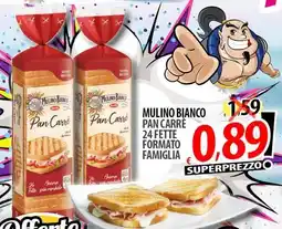 Il Genio Supermercato Mulino bianco pan carre 24 fette formato famiglia offerta