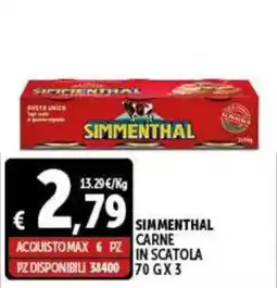 Gourmet Déco Simmenthal carne in scatola offerta